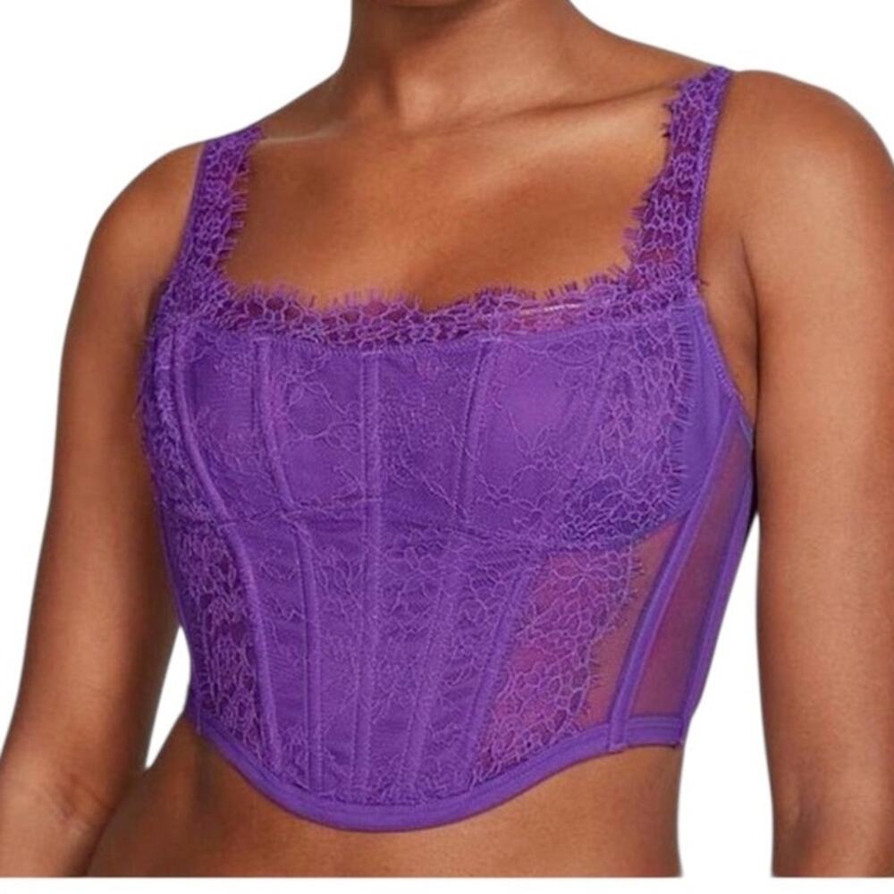 Victoria's Secret large Dream Angels lace corset top BC 3192